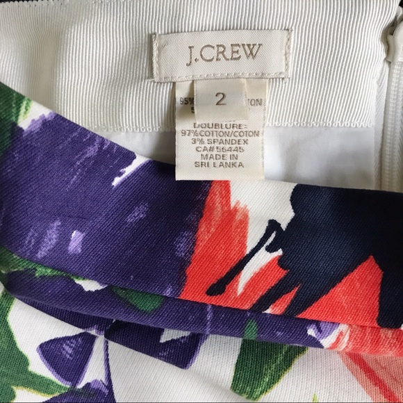 J.Crew Garden Floral Cotton No 2 Pencil Skit 78190 - Picture 4 of 4